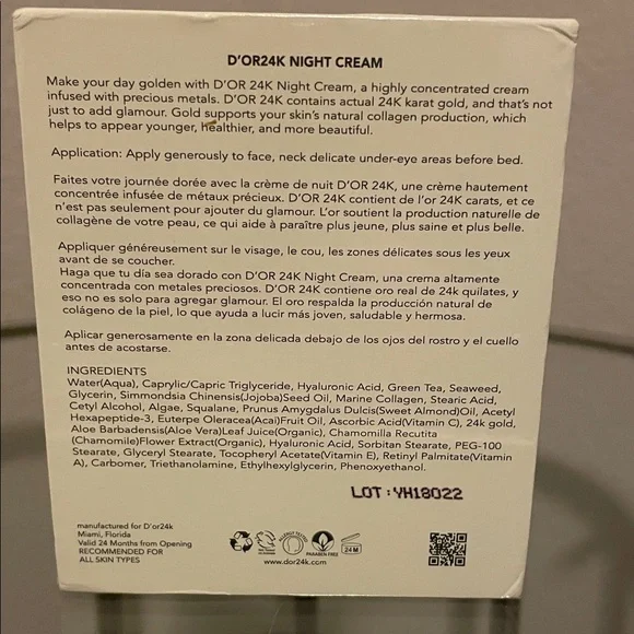 D'Or Skincare Night Cream - Cream